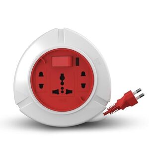 GM 3041 Trio 2-Pin Flex Box with 5M Copper Cord | Universal 3-Pin & 2-Pin Sockets | Master Switch, LED Indicator | Safety Sleeve, Cable Guard, Polycarbonate Body | Home & Office Use Visit the GM Store
